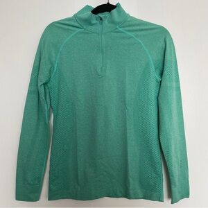 Women’s FIGS Salta Seamless ¼ Zip Surgical Green 4737 Size Medium